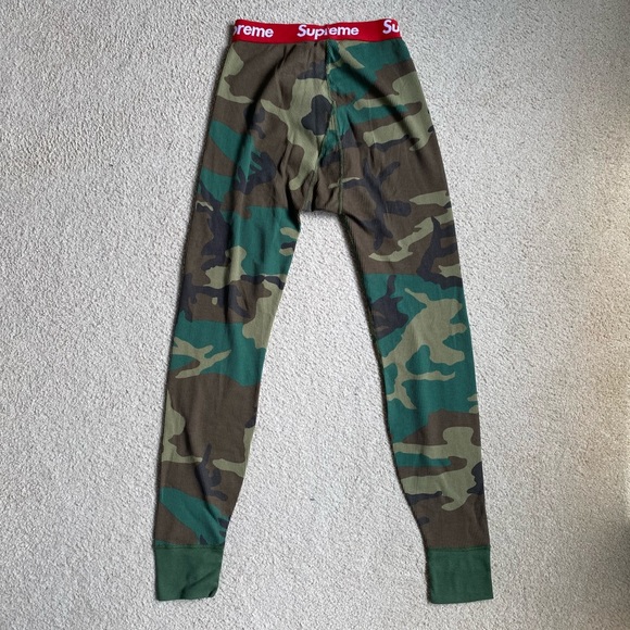 Supreme Hanes Thermal Pant Supreme Camo Underwear Supreme Hanes